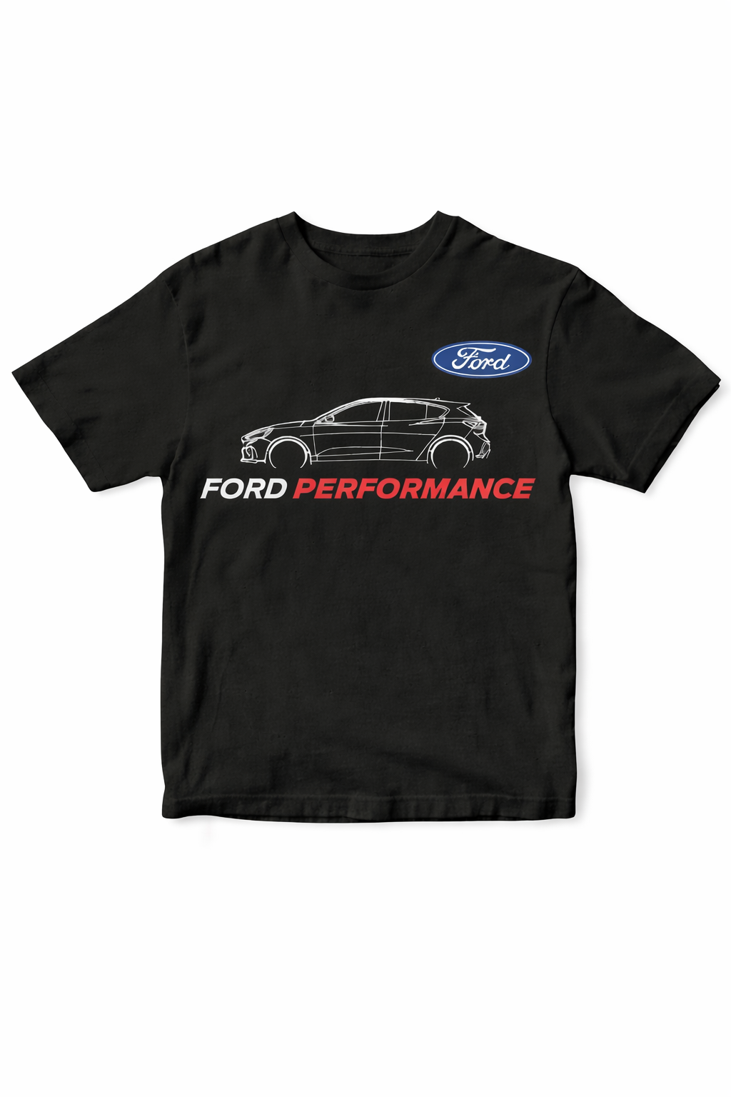 Camiseta manga corta Ford Negra